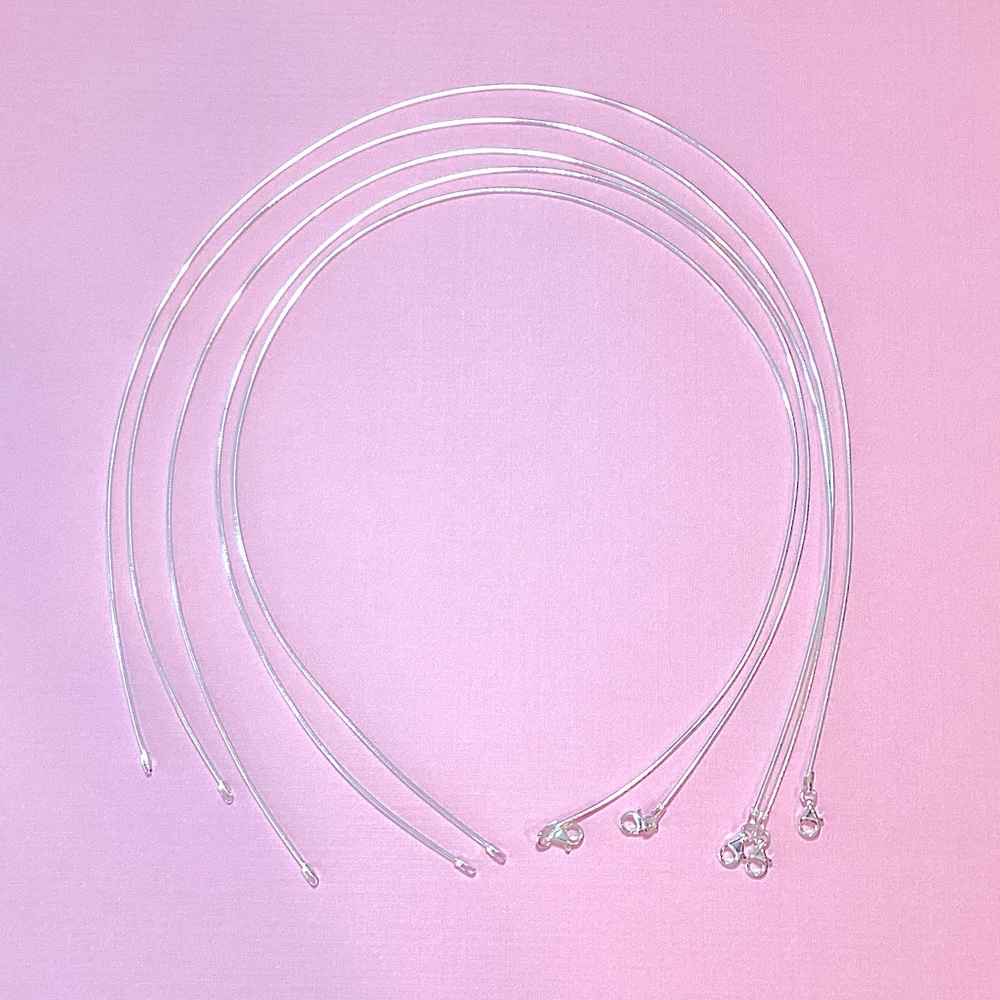 Five Sterling Silver Necklaces - 18” - made in Italy 🇮🇹